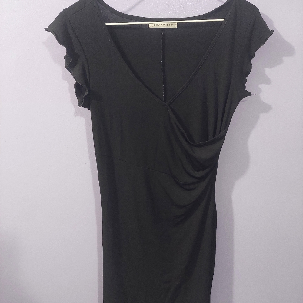 Smart Set Lightweight Black Midi Dress